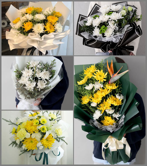 浙江省绍兴诸暨市同山镇仙日村白事花束代送